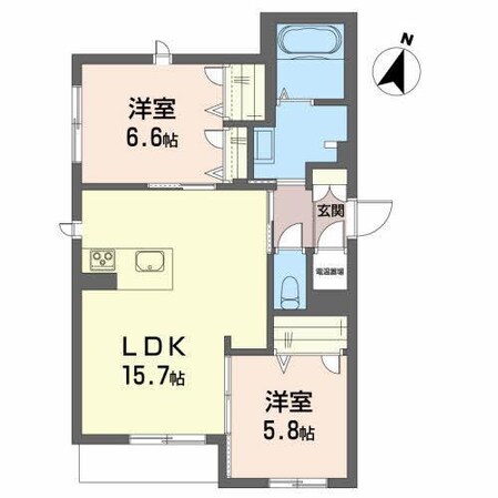 メゾンマスト名須川Ｃの物件間取画像